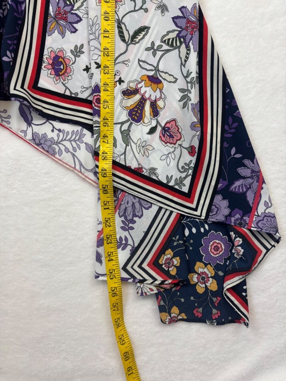 Nanette Lepore 6 Floral Handkerchief Hem Maxi Dress Multicolor Boho Print Hippie - Picture 6 of 6